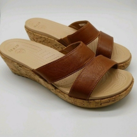 crocs mini wedge sandals